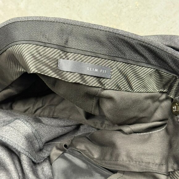 NWOT Pal Zileri Dress Pants Dynamic Wool Trousers Slim Made in Italy Grey 38x28 - Picture 8 of 12